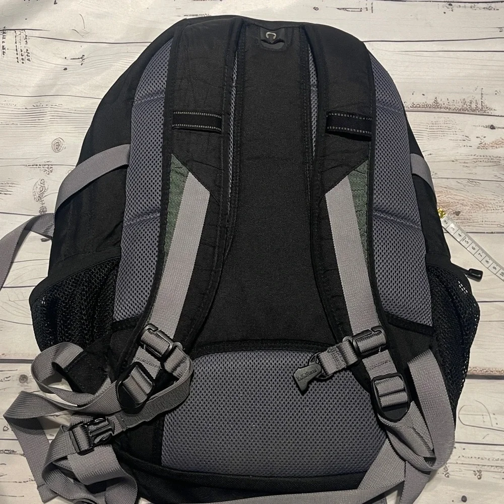 L.L. Bean Black and Pink Patterned Backpack